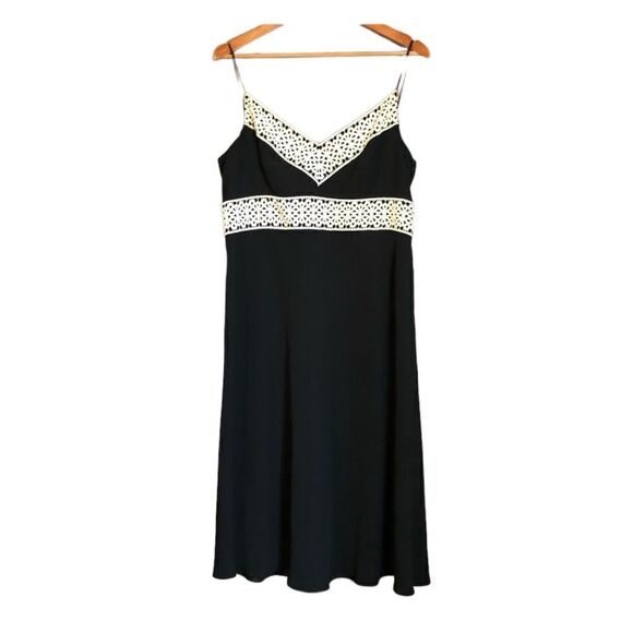 Ann Taylor black and white slip dress‎ - Picture 1 of 8